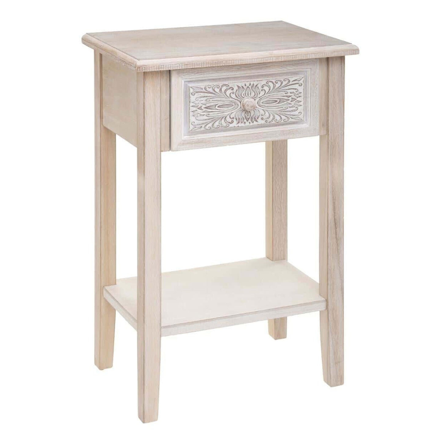 Wellhome Mesita Noche Decoración Color Blanco_0