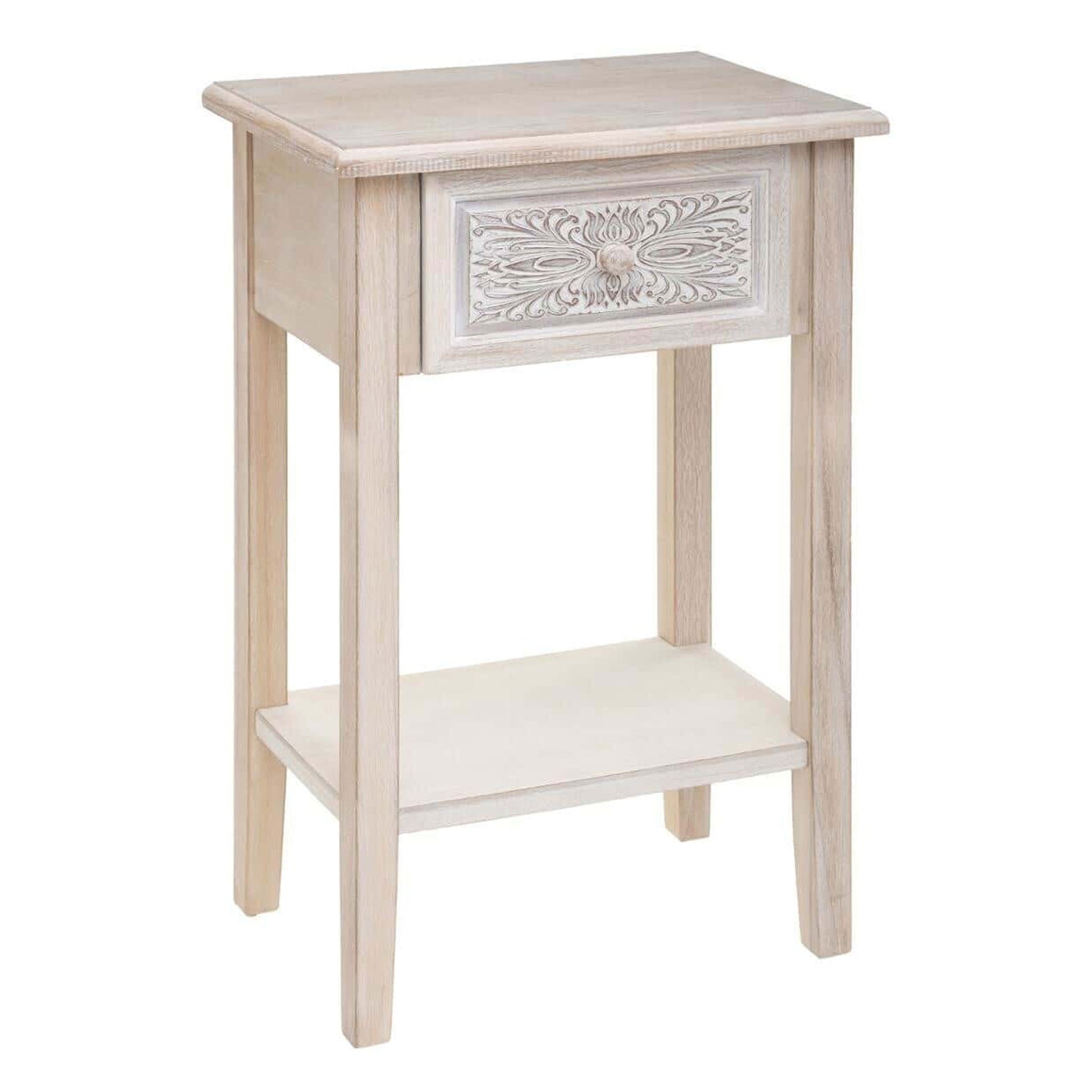 Wellhome Mesita Noche Decoración Color Blanco_0