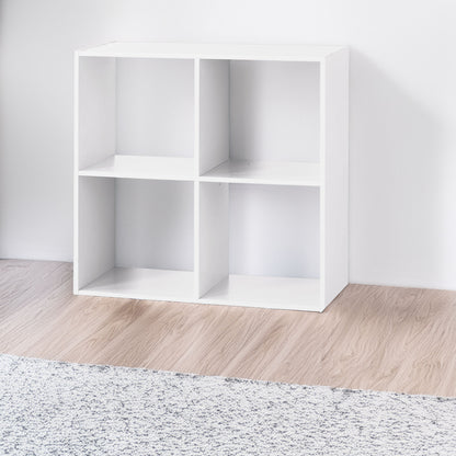 Wellhome Estantes Madera 4 Compartimentos Blanco_3