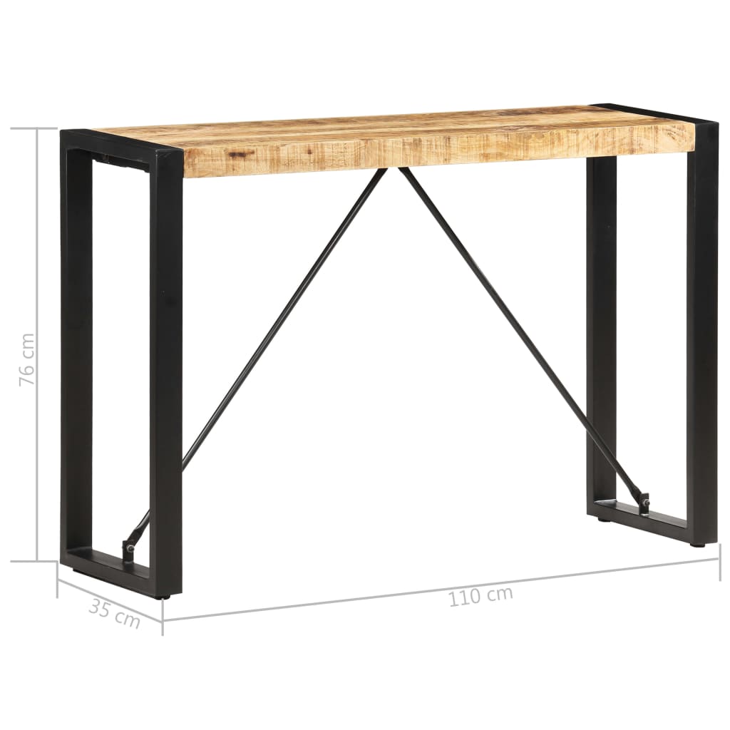 Mesa Consola De Madera Maciza De Mango 100x35x76 Cm_3