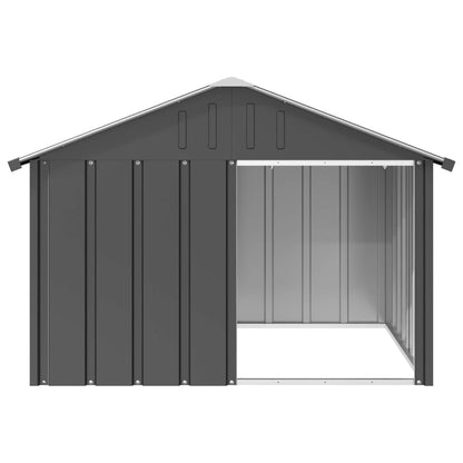 Vidaxl Casa De Perro Acero Galvanizado Antracita 116,5x103x81,5 Cm_1