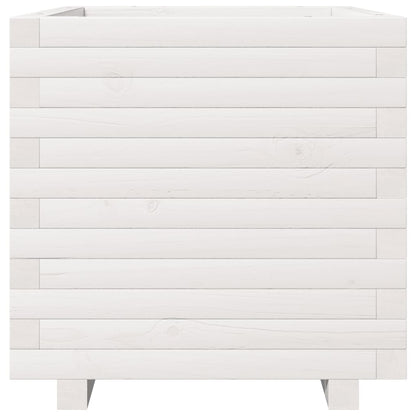Jardinera Madera Maciza De Pino Blanco 50x50x49,5 Cm_4