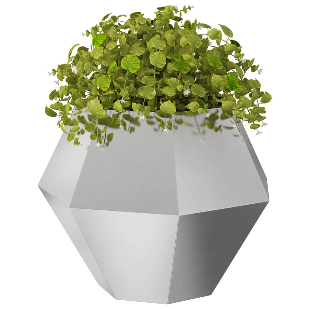 Jardinera 2 Pcs Plateado 75 X 75 X 60 Cm Acero Inoxidable_2