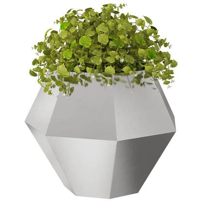 Jardinera 2 Uds. Plateado 75 X 75 X 60 Cm Acero Inoxidable_2