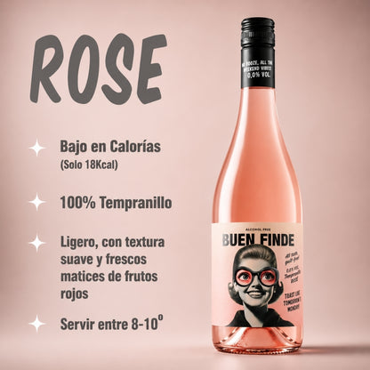 Vino Sin Alcohol 0,0% | Pack 6 Botellas X 750 Ml 2x Blanco Verdejo + 2x Rosado Tempranillo + 2x Frizzante Airén_3