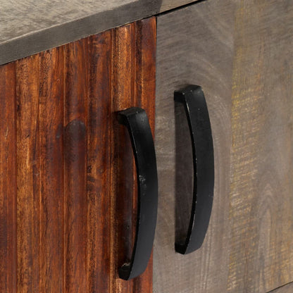 Mesa Consola De Madera Maciza De Mango Gris 120x35x75 Cm_4