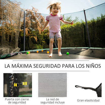 Homcom Red De Seguridad De Reemplazo Para Trampolín Redondo Ø305 Cm Negro_4