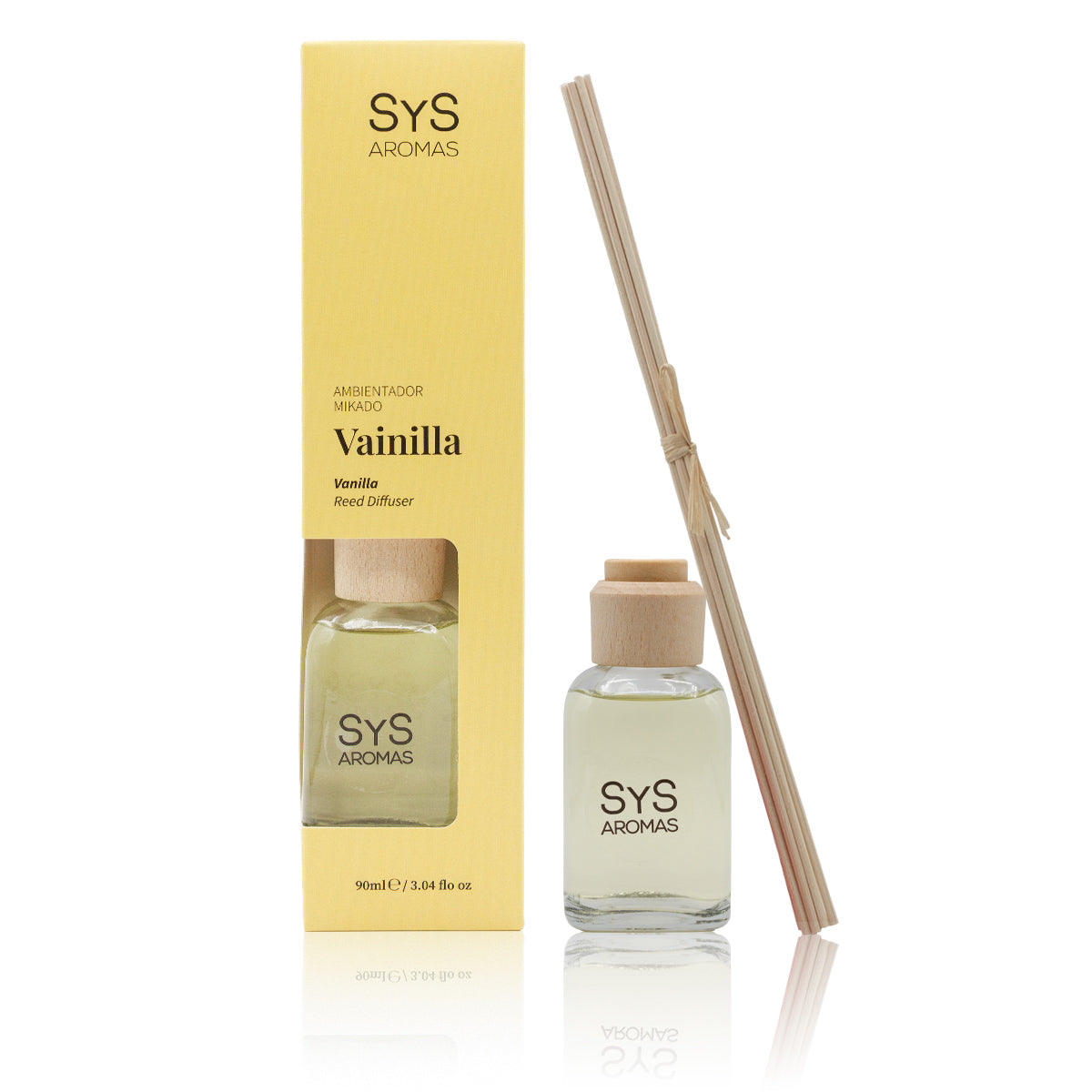 Ambientador Mikado de Vainilla Origins SYS Aromas 90 ml | Aroma Dulce y Caramelizado | Reconfortante_0