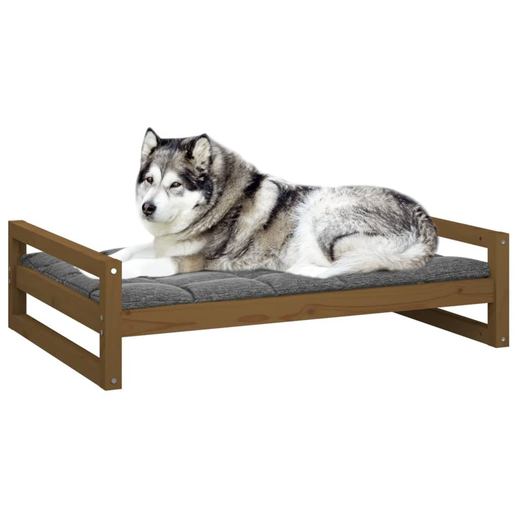 Vidaxl Cama Para Perros Madera De Pino Marrón Miel 105,5x75,5x28 Cm_3