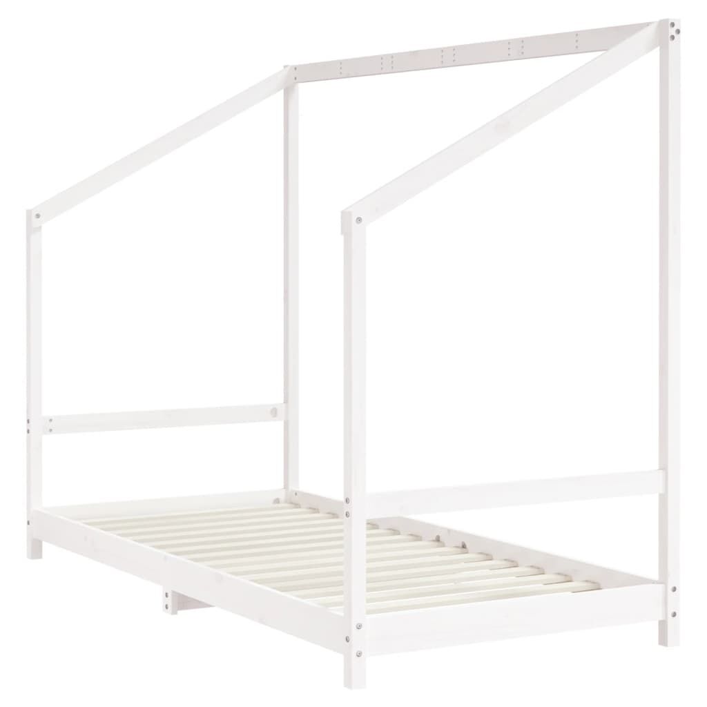 Vidaxl Estructura De Cama Para Niños Madera Pino Blanco 2x(90x200) Cm_3