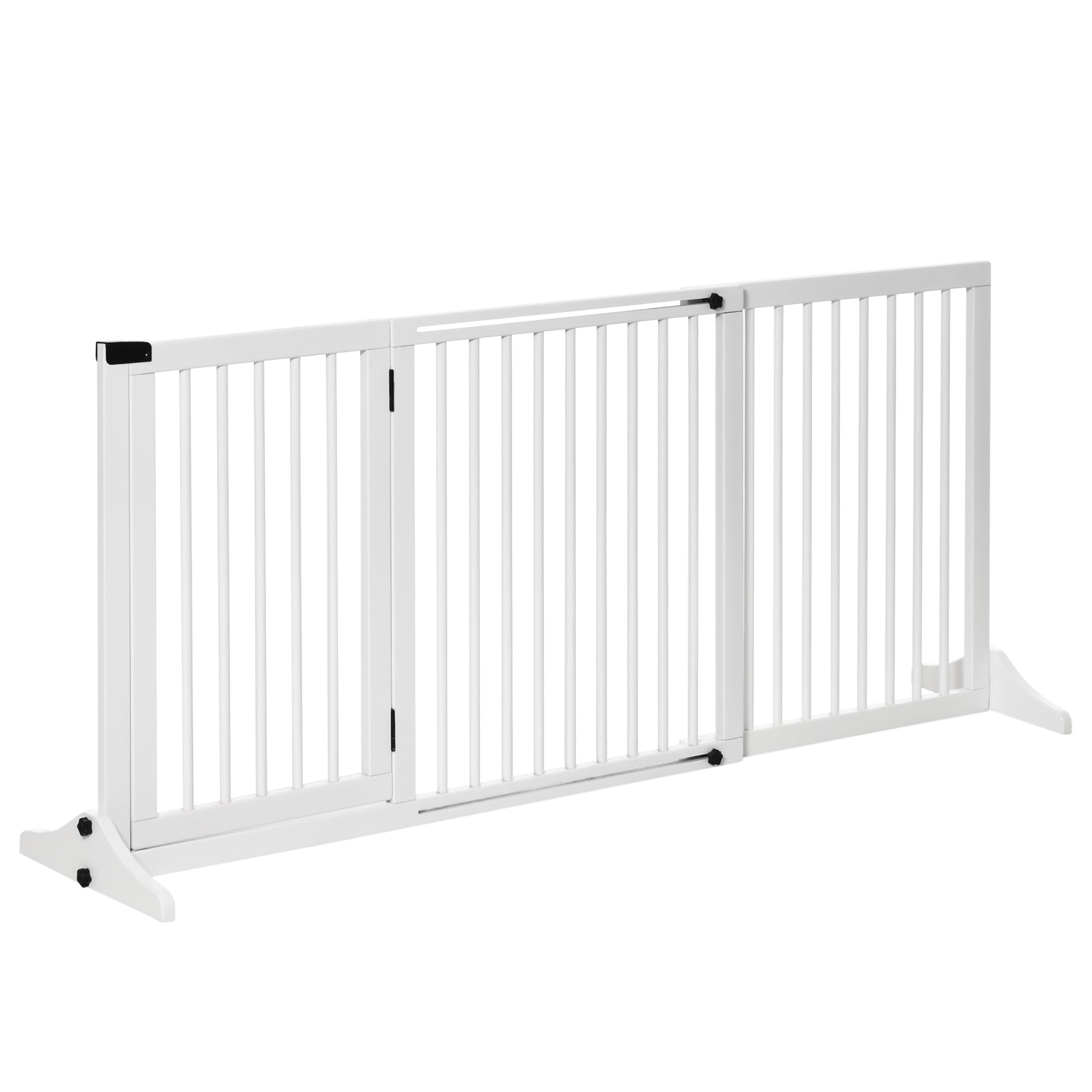 Pawhut Barrera De Seguridad Para Perros Extensible 113-166x36x71 Cm Blanco_0