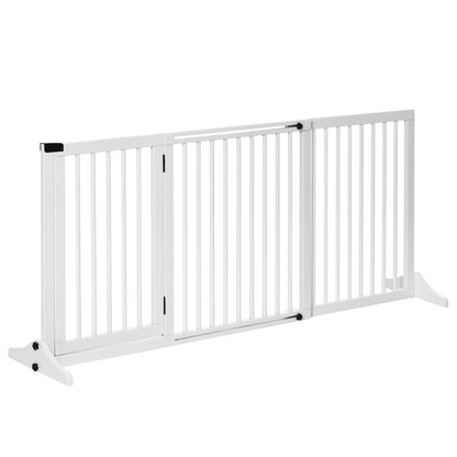Pawhut Barrera De Seguridad Para Perros Extensible 113-166x36x71 Cm Blanco_0