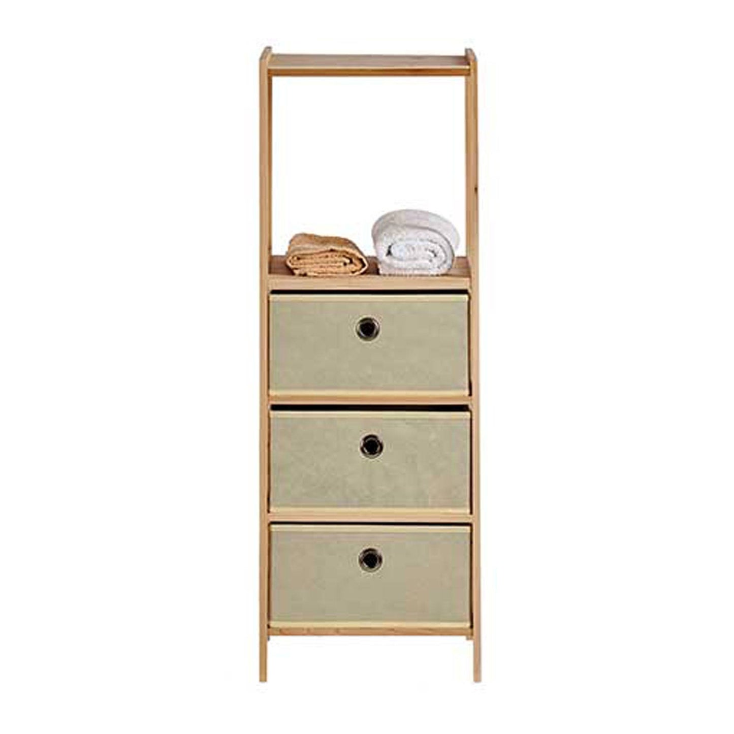 Estantería 2 Baldas + 3 Cajones Natural - Colección Kipit_4