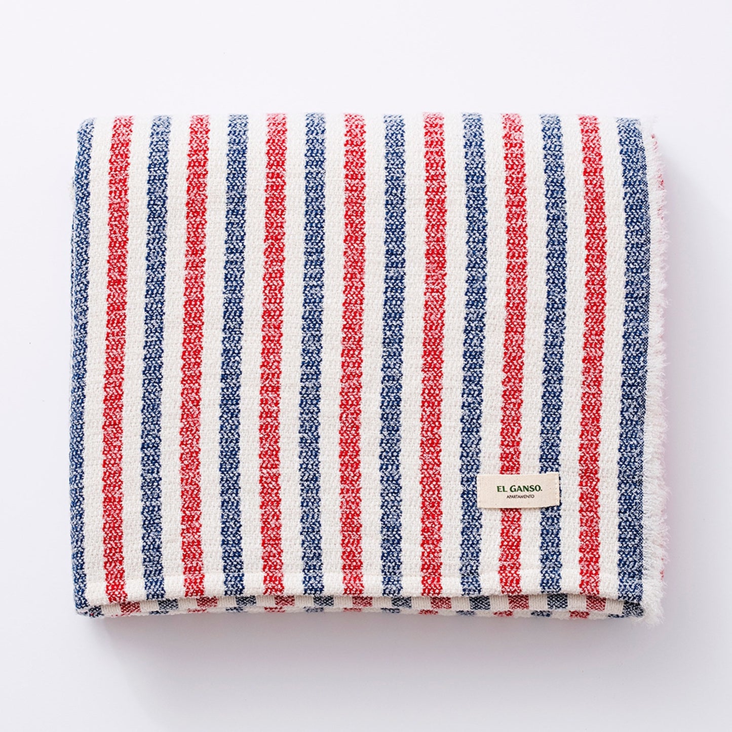 Manta De Punto 140x190cm Acrílico 340gr En Hilo Teñido Cuadros El Ganso