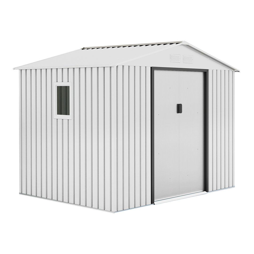 Caseta Metálica High Door Mallorca Blanco - Espacio Y Estilo 2,77x2,12x1,91 M / Multicolor_0