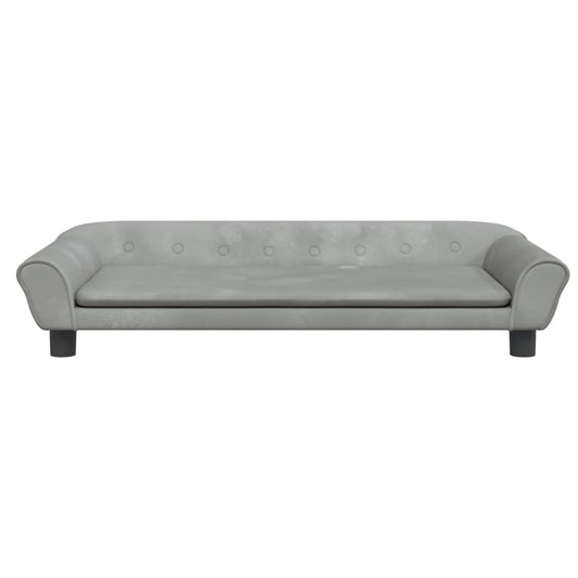 Cama Para Perros De Terciopelo Gris Claro 100x50x21 Cm / Vetonek_0