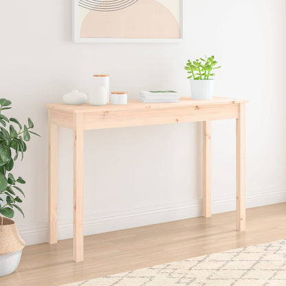 Mesa Consola Madera Maciza De Pino 110x40x75 Cm_1