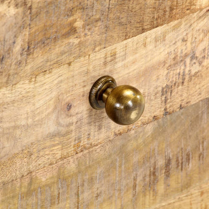 Mesa De Centro De Madera Maciza De Mango 88x50x42 Cm_4