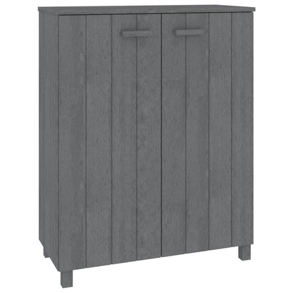 Zapatero Hamar Madera Maciza Pino Gris Oscuro 85x40x108 Cm / Vetonek_1