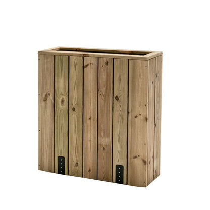 Jardinera Alta De Madera Con Anclaje Al Suelo 75x24x80 Cm Hortalia_1