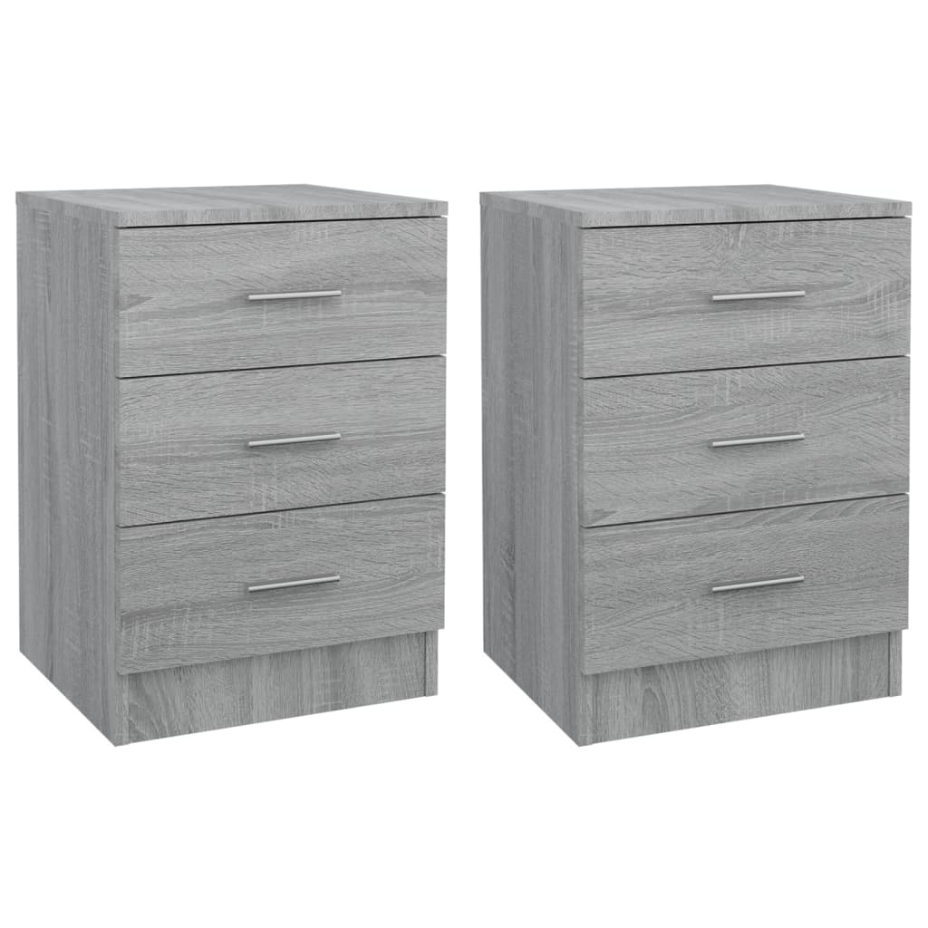 Mesitas De Noche 2 Uds Madera Gris Sonoma 38x35x56 Cm_0
