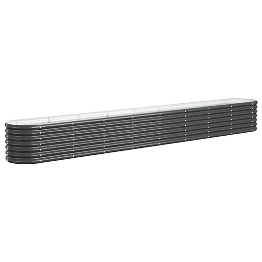 Jardinera Arriate Acero Galvanizado Antracita 332x40x36 Cm_0