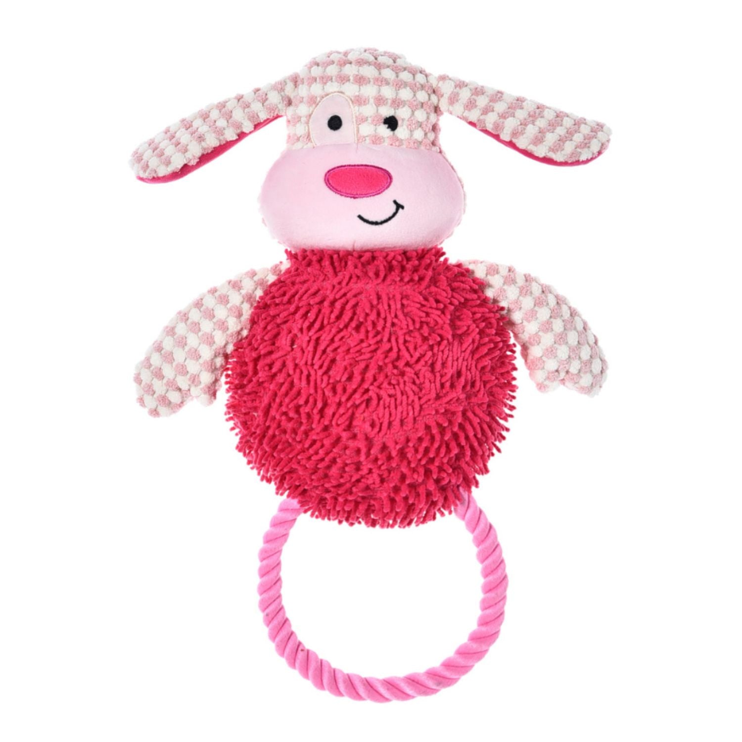Juguete De Peluche Para Perro Wuapu Multitexturas, Diseño Vaca De 25 X 33cm Con Sonido_0