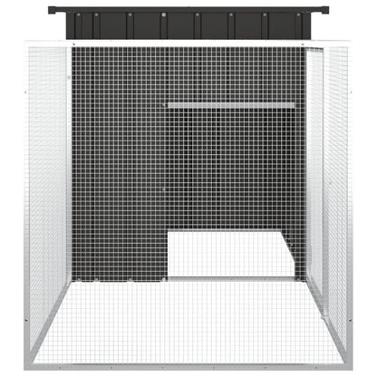 Vidaxl Jaula De Conejos Acero Galvanizado Antracita 200x91x100 Cm_3