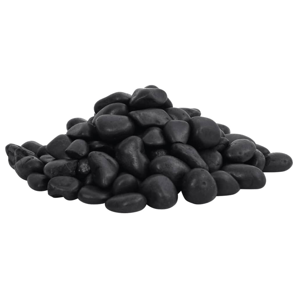 Vidaxl Guijarros Pulidos Negros 25 Kg 2-5 Cm_0
