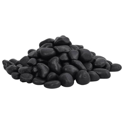 Vidaxl Guijarros Pulidos Negros 25 Kg 2-5 Cm_0