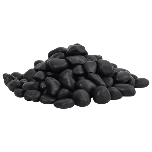 Vidaxl Guijarros Pulidos Negros 25 Kg 2-5 Cm_0