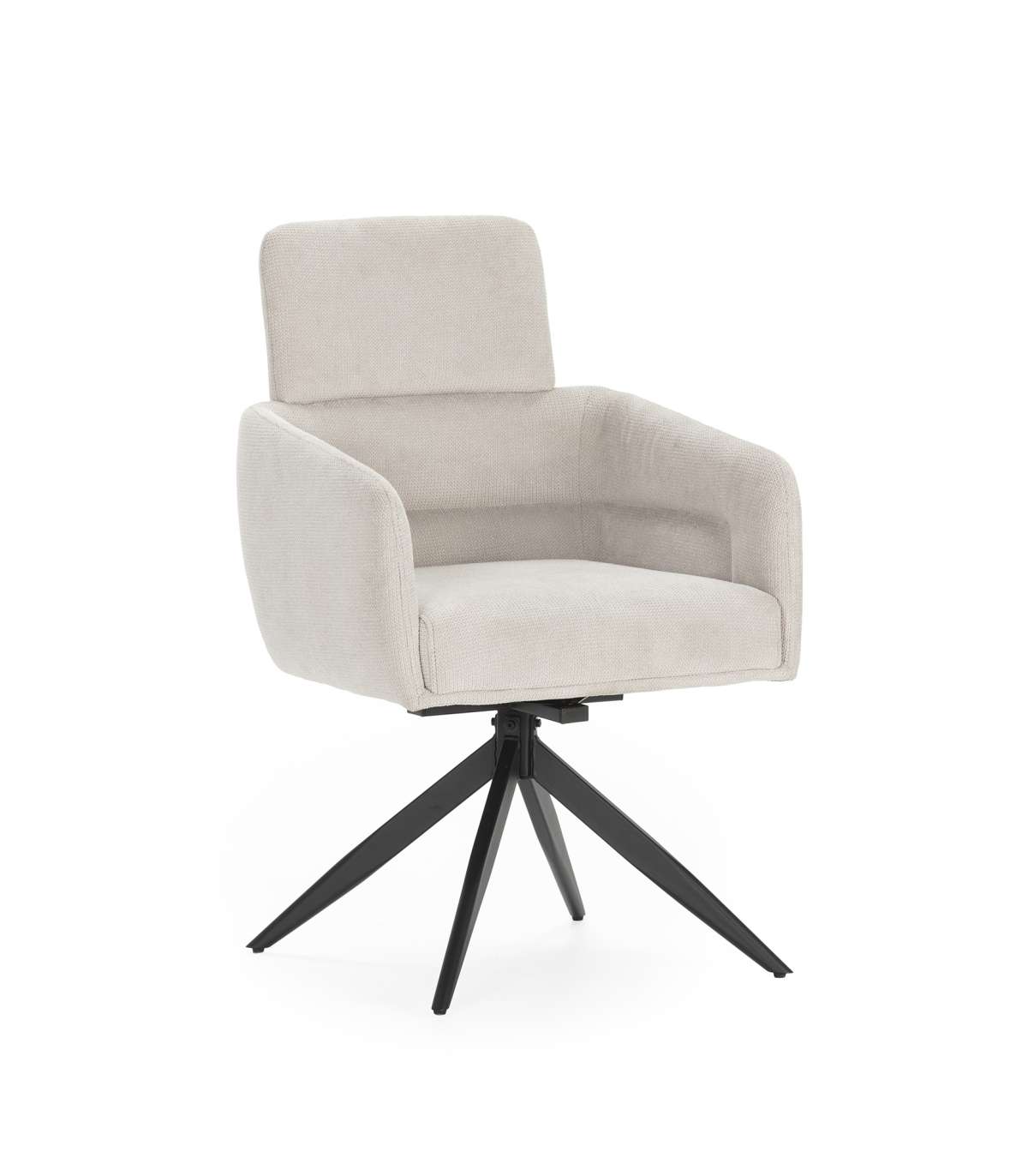 Pack De 2 Sillones Giratorios Modelo Maggie Tapizado Textil Gris Claro, 93cm(alto) 58cm(an_0