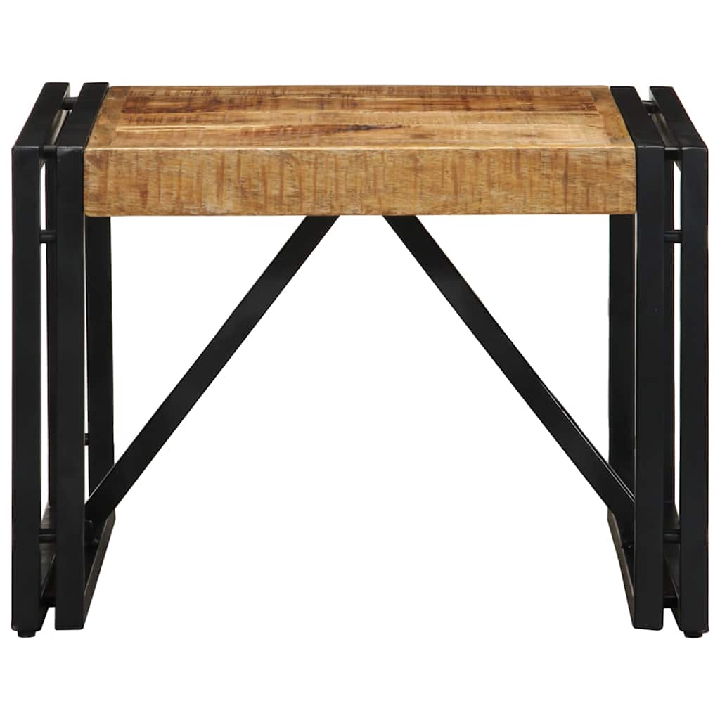 Mesa De Centro 50x50x35 Cm Madera Maciza De Mango_0