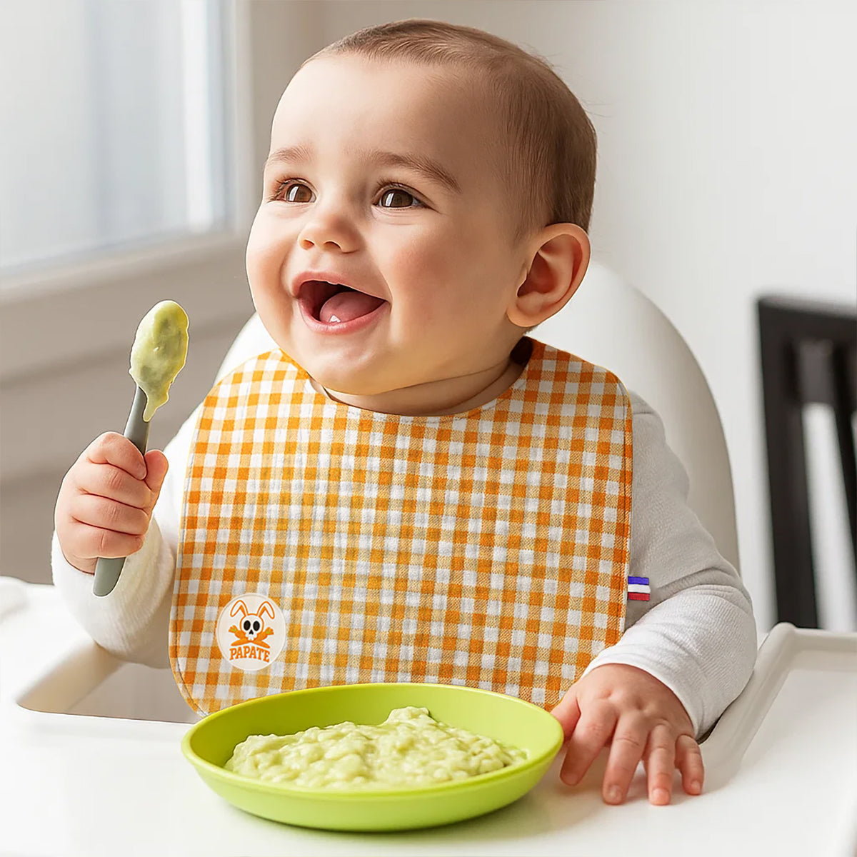 Babero De Algodón Orgánico Vichy_1