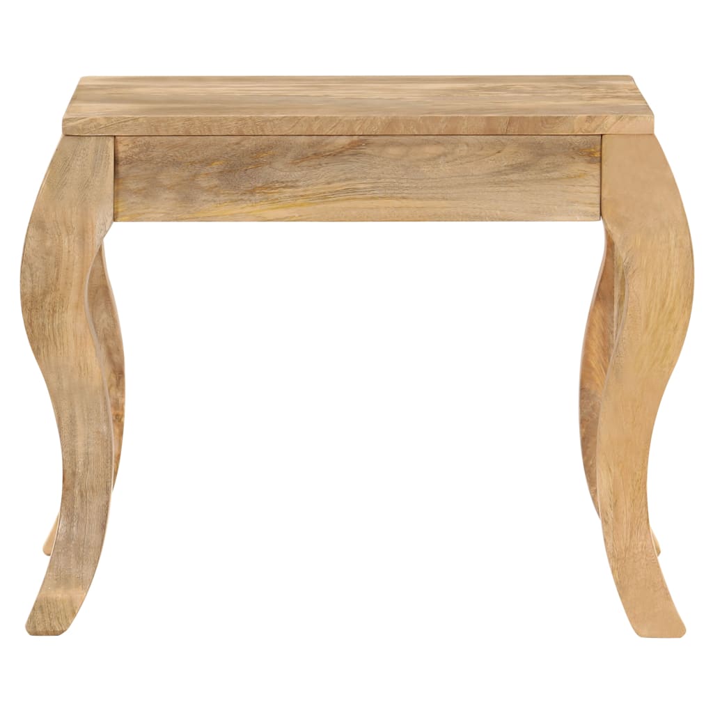 Mesa Auxiliar 45x45x40 Cm Madera Maciza De Mango_0
