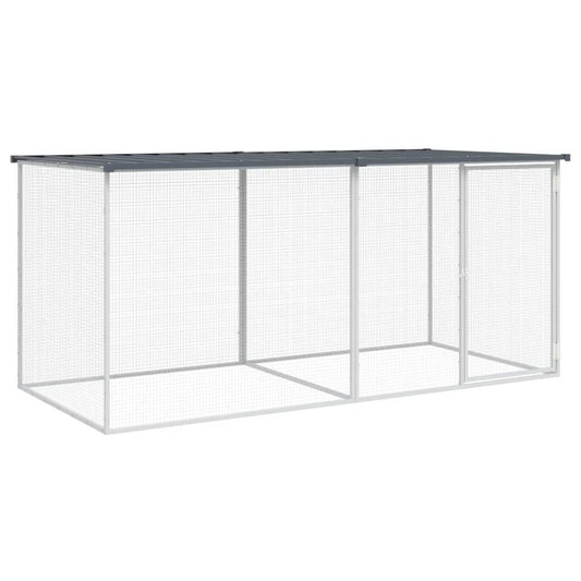 Vidaxl Gallinero Con Techo Acero Galvanizado Antracita 203x98x90 Cm_0