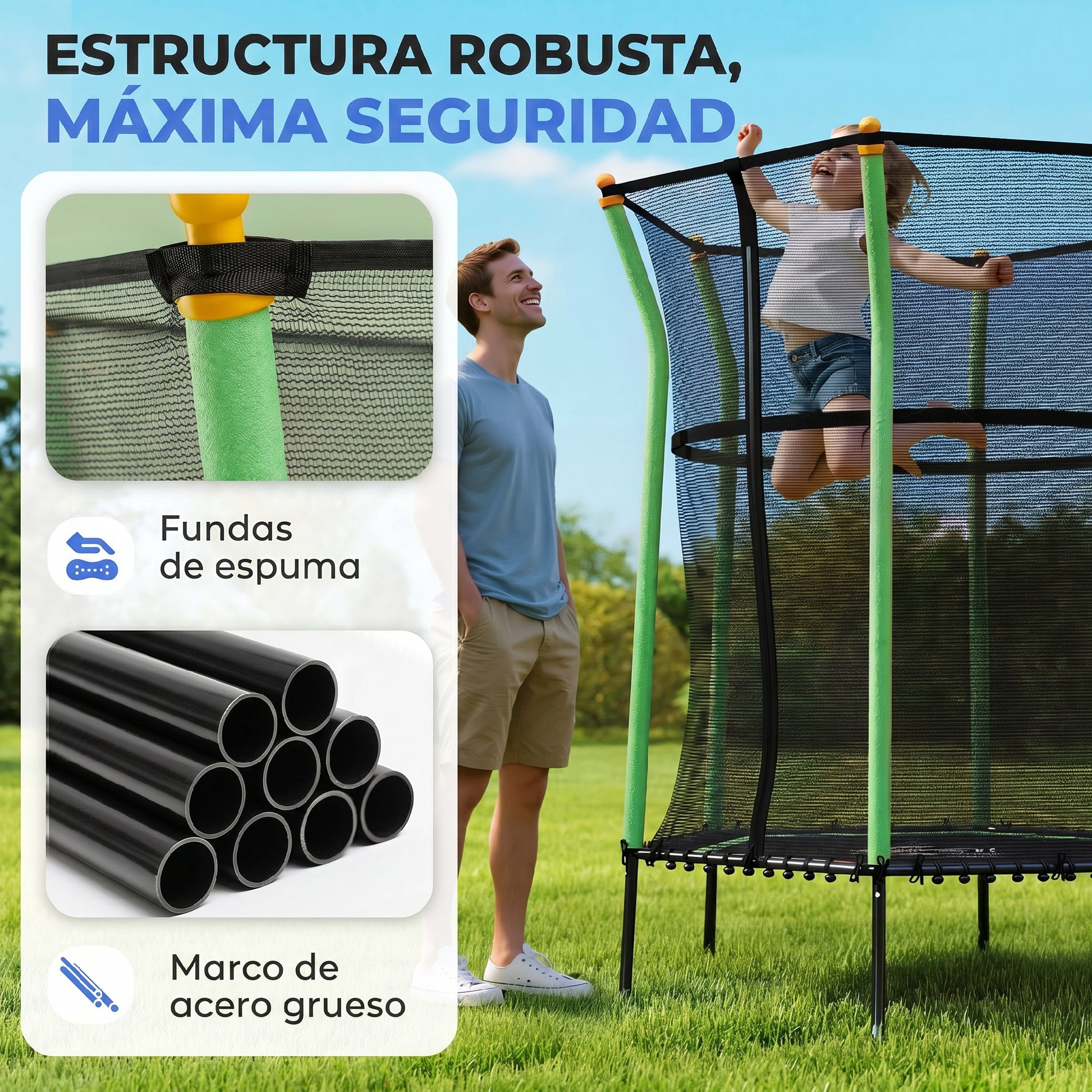 Homcom Cama Elástica Infantil De Jardín Ø163_3