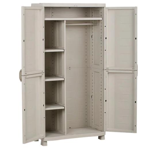 Armario Escobero 90 cm Space Saver Plastiken Beige