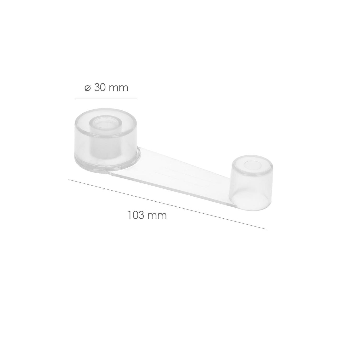 Tope Puerta Adhesivo Con Retenedor Transparente