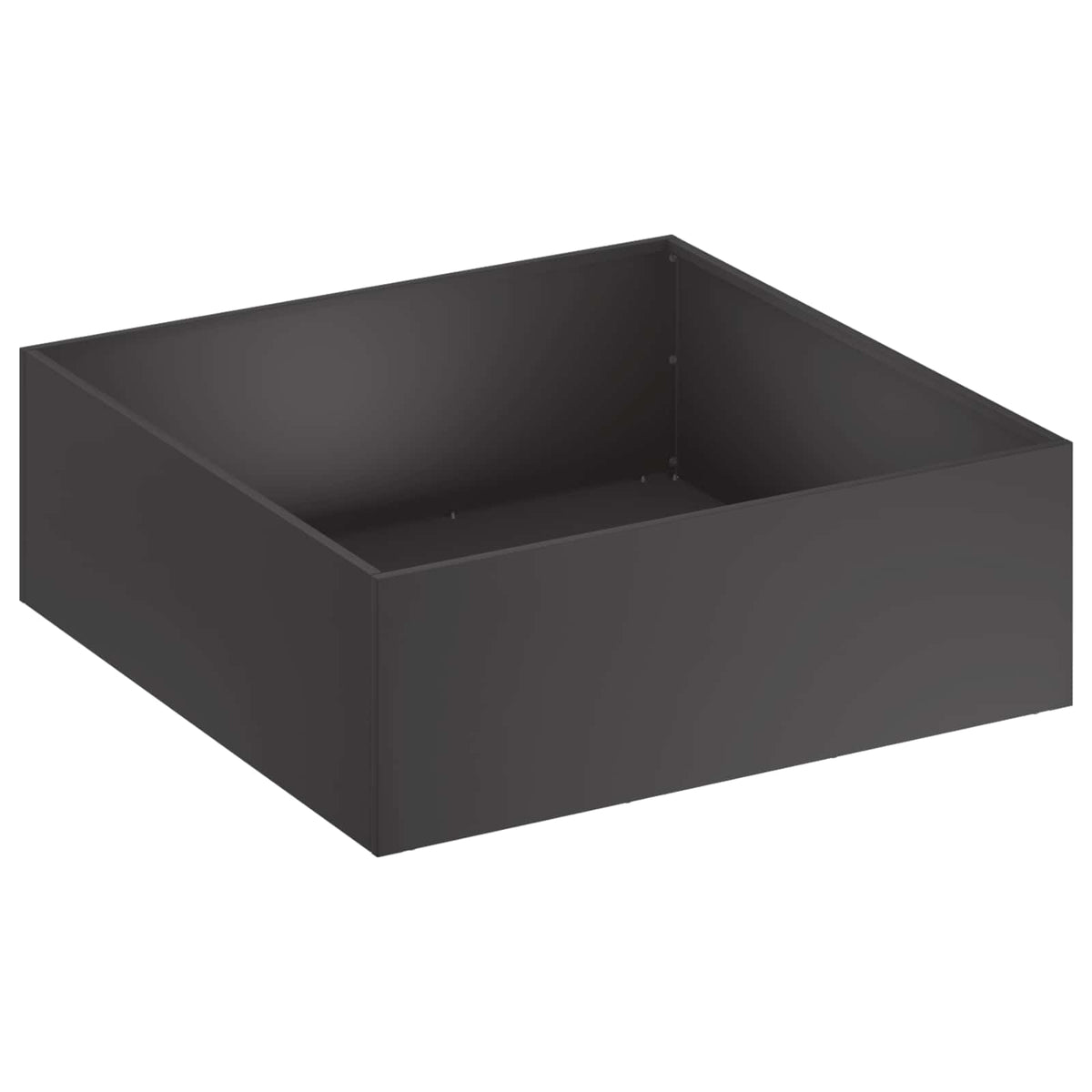 Macetero De Jardín Negro 40 X 40 X 20 Cm Acero Laminado En Frío_0