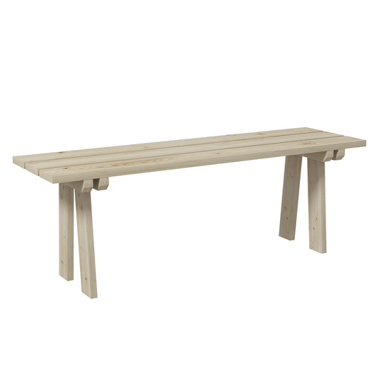 Outsunny Banco De Madera De 2 Plazas Carga 220 Kg 130x38x45 Cm Natural_0