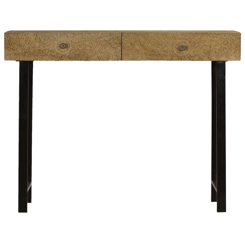 Mesa Consola De Madera Maciza De Mango 102x30x79 Cm_2