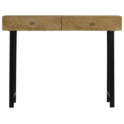 Mesa Consola De Madera Maciza De Mango 102x30x79 Cm_2