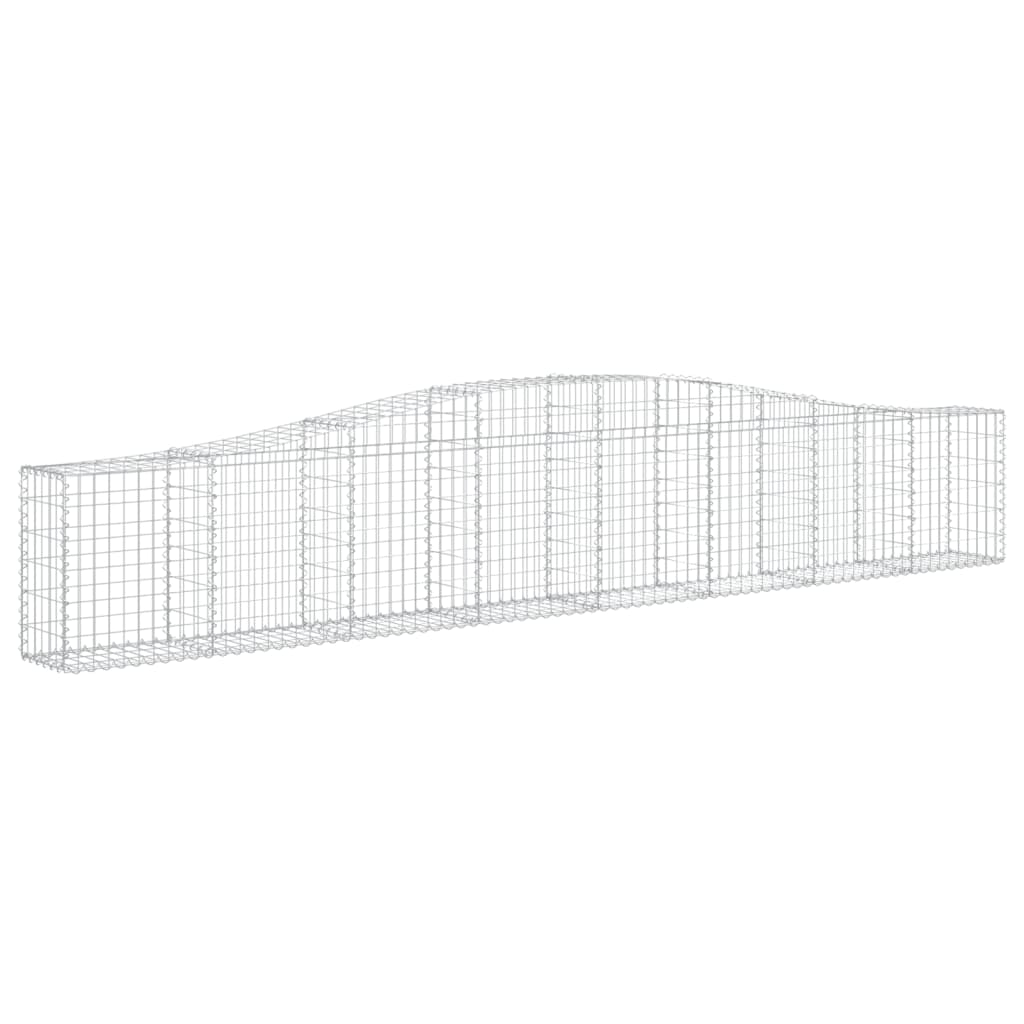 Cestas De Gaviones 10 Uds Forma De Arco Hierro 400x30x60/80 Cm_2