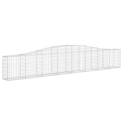Cestas De Gaviones 10 Uds Forma De Arco Hierro 400x30x60/80 Cm_2