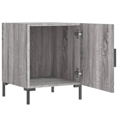 Mesita De Noche Madera De Ingeniería Gris Sonoma 40x40x50 Cm_1