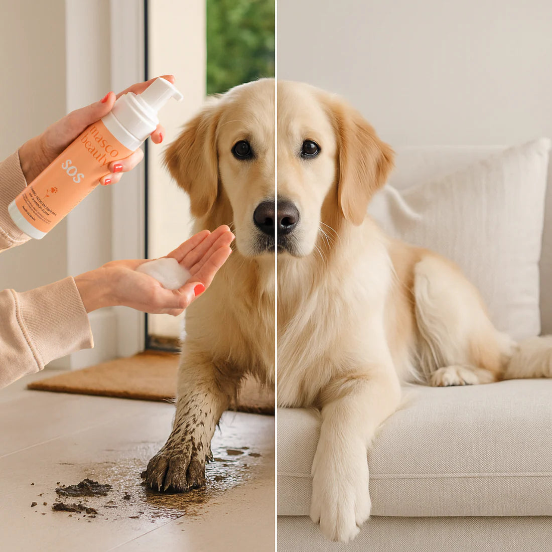 Champú seco para perros en espuma Masco Beauty 200 ml