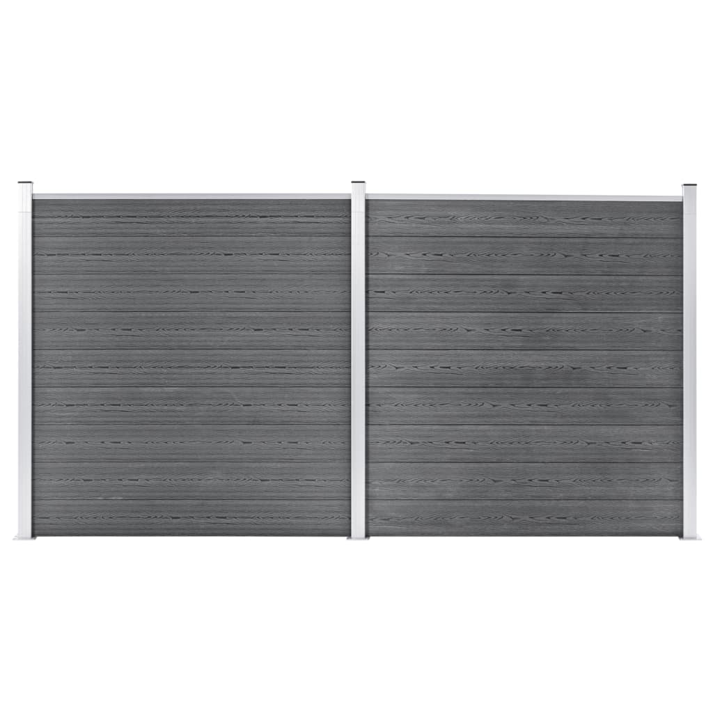 Valla De Jardín De Wpc Gris 353x186 Cm / Vetonek_4