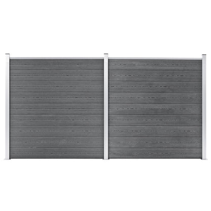 Valla De Jardín De Wpc Gris 353x186 Cm / Vetonek_4