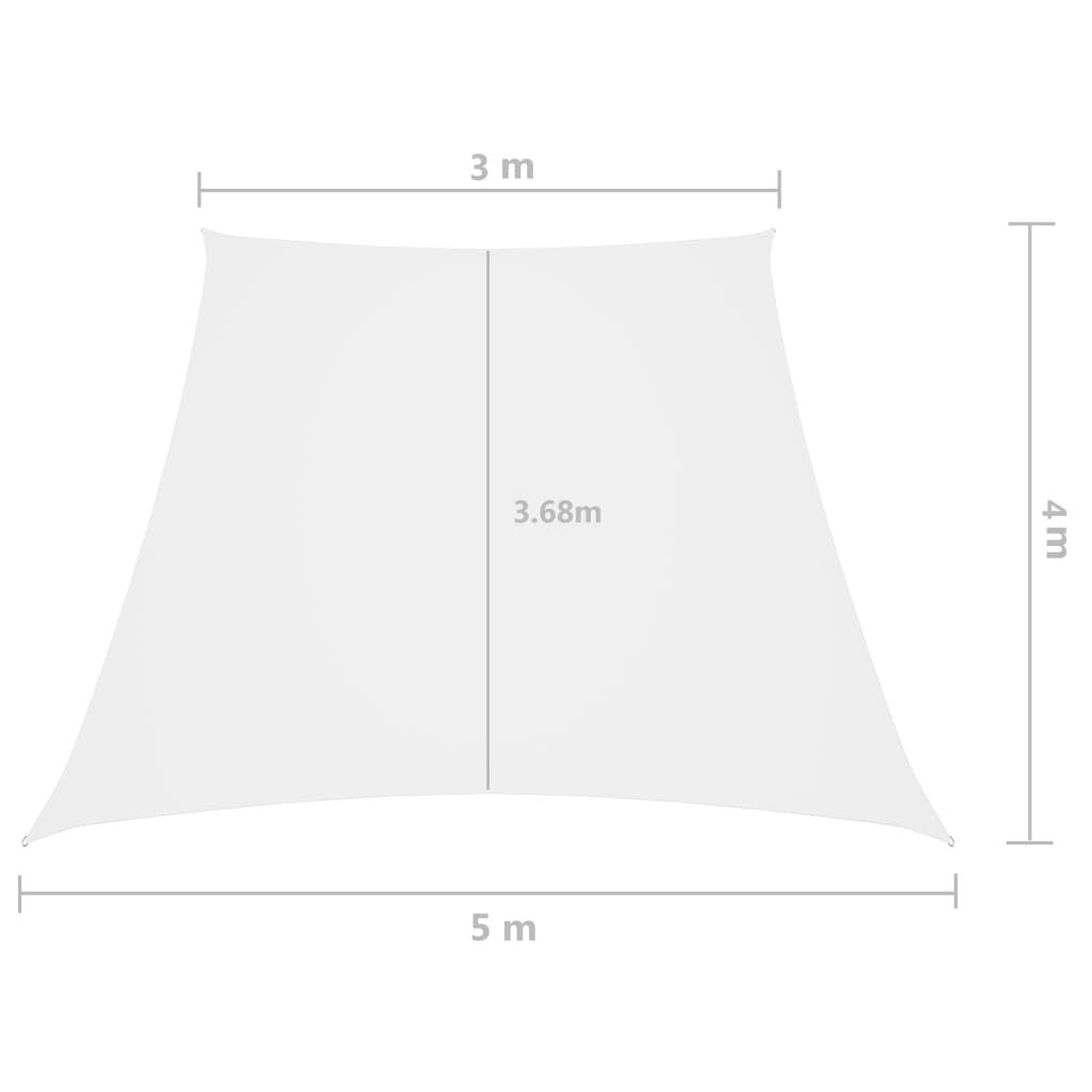 Vidaxl Toldo De Vela Trapezoidal De Tela Oxford Blanco 3/5x4 M_2